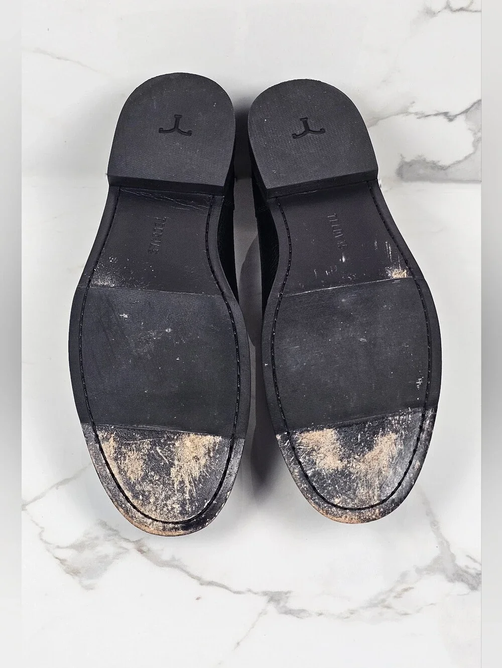 Tecovas The Monterrey Black  Leather Venetian Slip-On Loafers (Men’s Size 13 D)